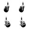 Service Caster 3.5'' SS Phenolic Wheel Swivel 7/8'' Expand Stem Caster Set 2 Brakes, 4PK SCC-SSEX20S3514-PHS-2-TLB-2-78 - alternate 1